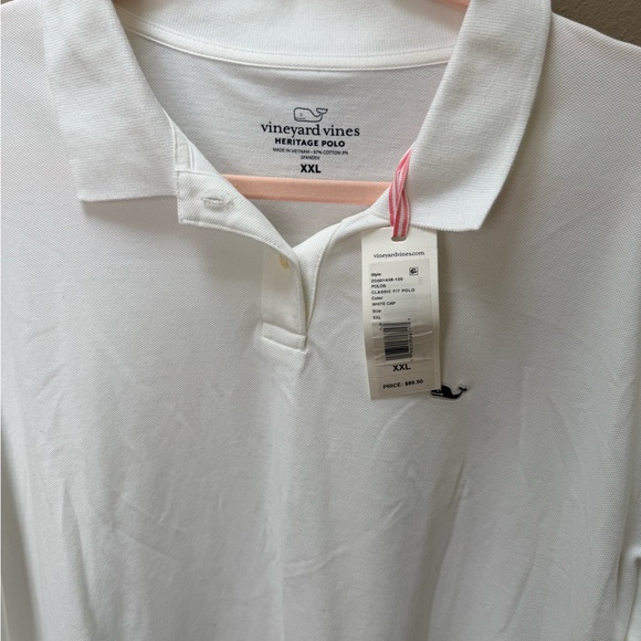 Vineyard Vines Tops - Vineyard Vines White Polo Shirt XXL- new women’s - with tag